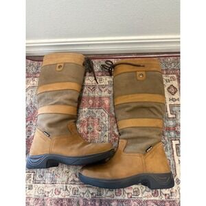 Dublin River Boots Waterproof Leather Tall Country Boots Tan Brown Mens 9.5